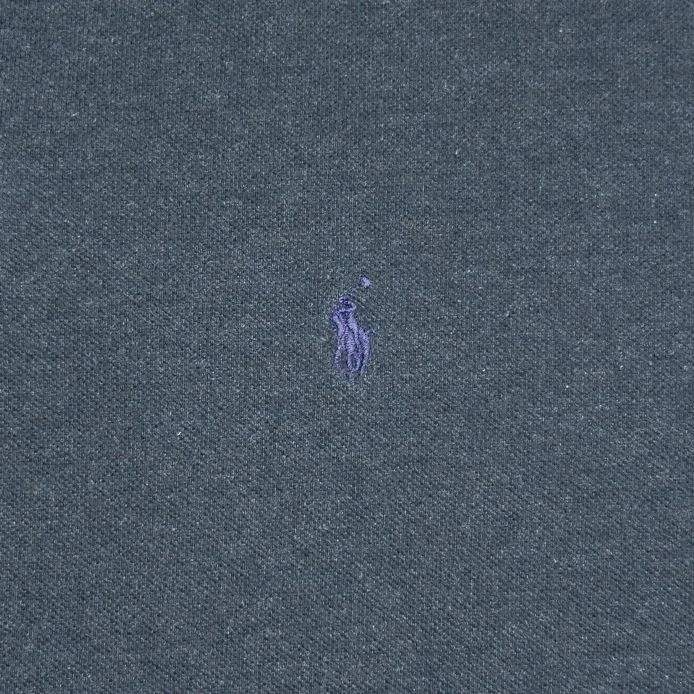 Polo Ralph Lauren Men's XXL Gray Short Sleeve Polo Shirt Purple Pony 100% Cotton